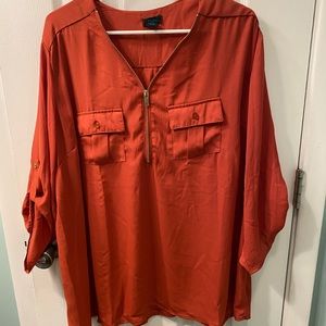 Burnt Orange Blouse 3X